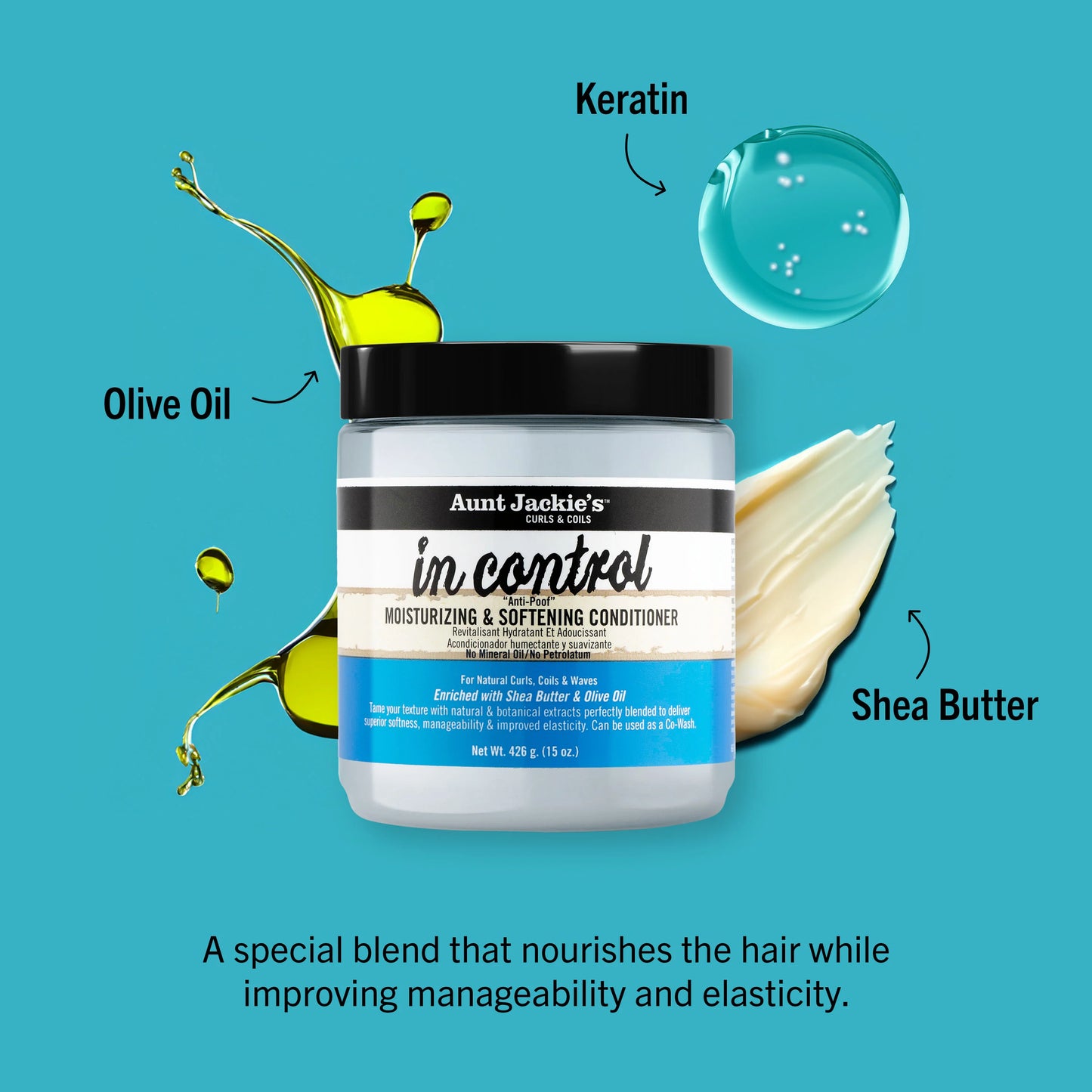 Aunt Jackie's In Control "Anti-Poof" Moisturizing & Softening Conditioner 426 g