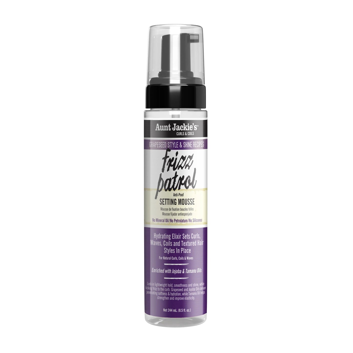 Aunt Jackie's Frizz Patrol Anti-Poof Setting Mousse 244 ml
