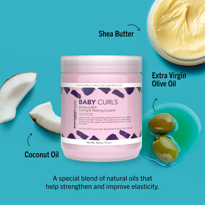 Aunt Jackie's Baby Curls Moisture Rich Curling & Twisting Custard 426