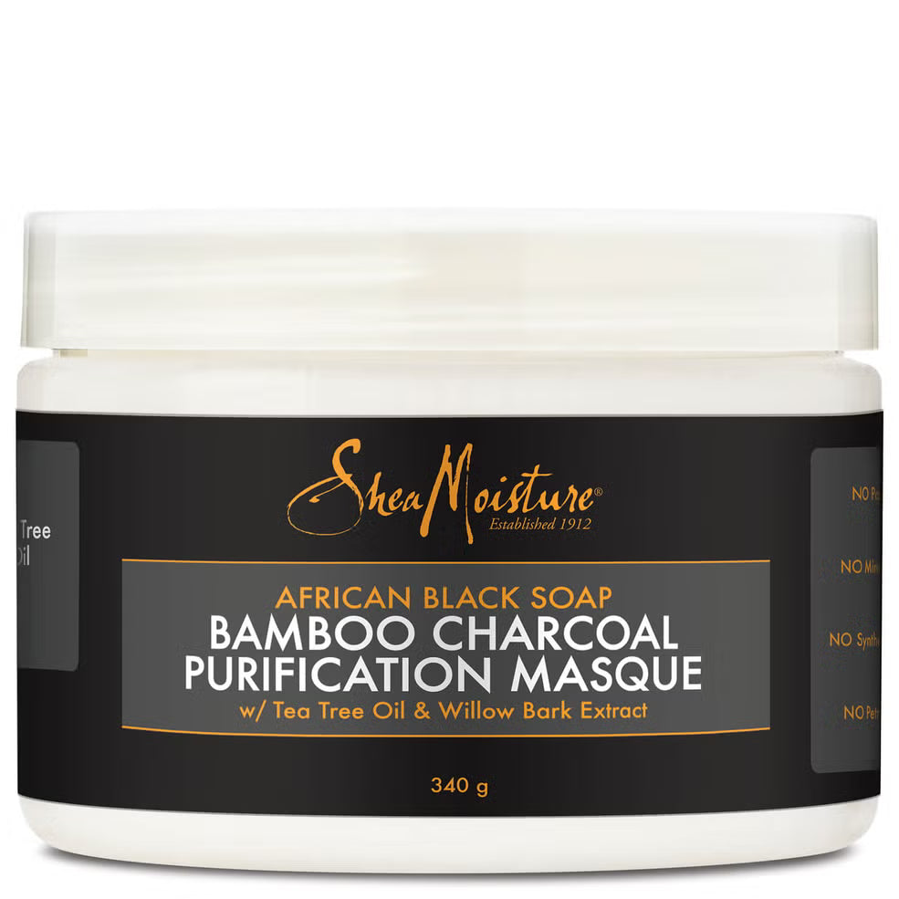 Shea Moisture African Black Soap Bamboo Charcoal Purification Masque 340g
