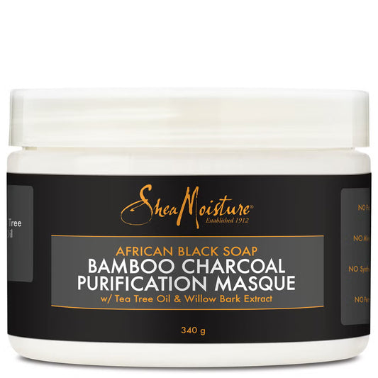 Shea Moisture African Black Soap Bamboo Charcoal Purification Masque 340g